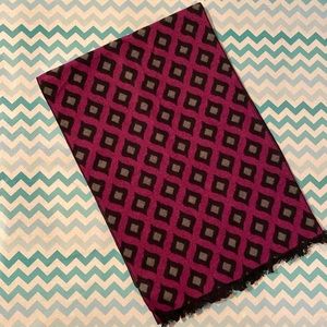 Purple Alfani Scarf with Geometric Design